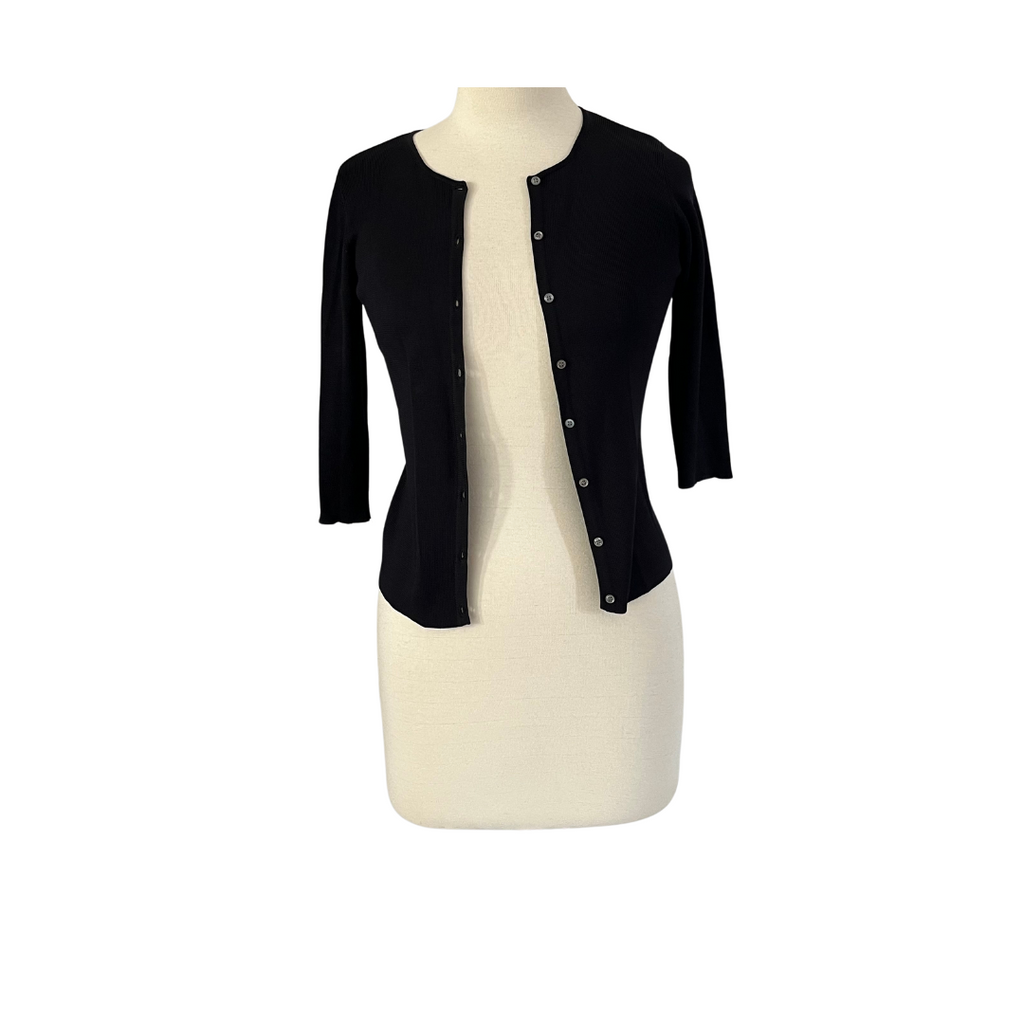 Banana Republic Black 100% Silk Cardigan | Gently Used |