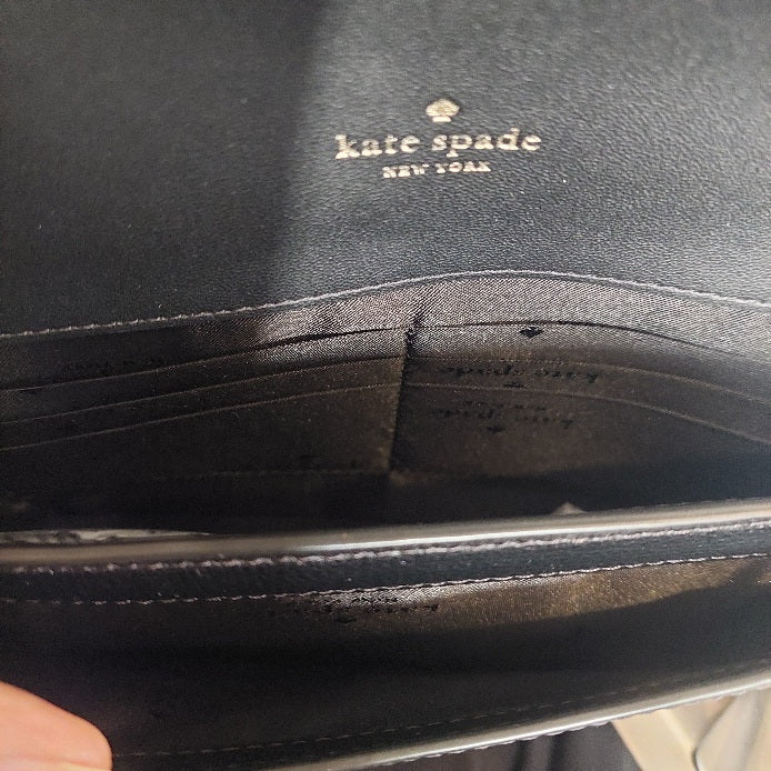 Kate Spade Black Refined Leather 'Kristi' Crossbody Bag | Brand New |