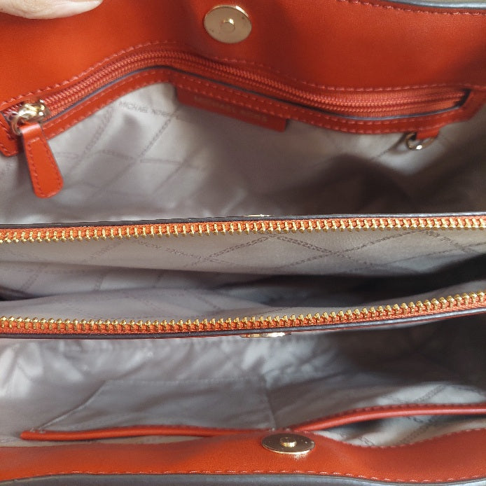 Michael Kors Terracotta Leather 'Adele' Satchel | Like New |