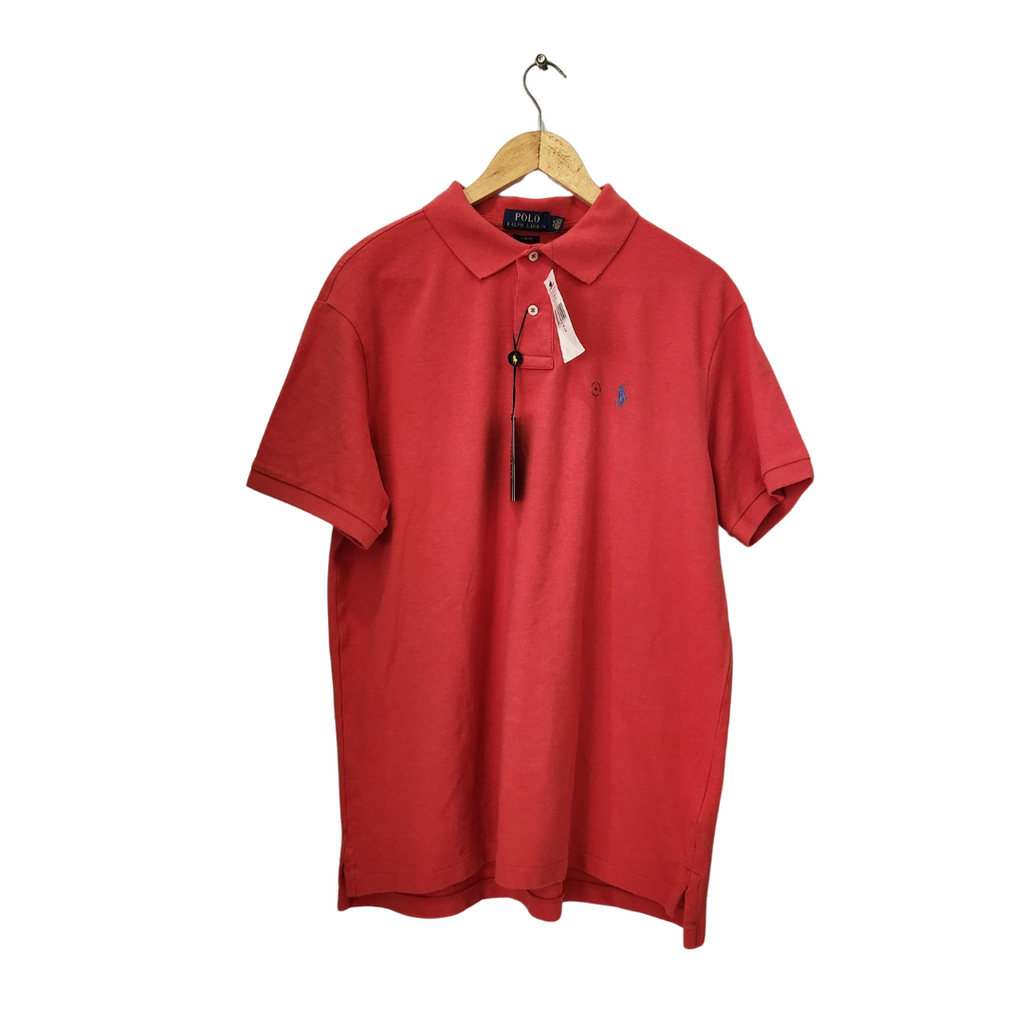 Ralph Lauren Men's Red Slim-fit Polo Shirt | Brand New |