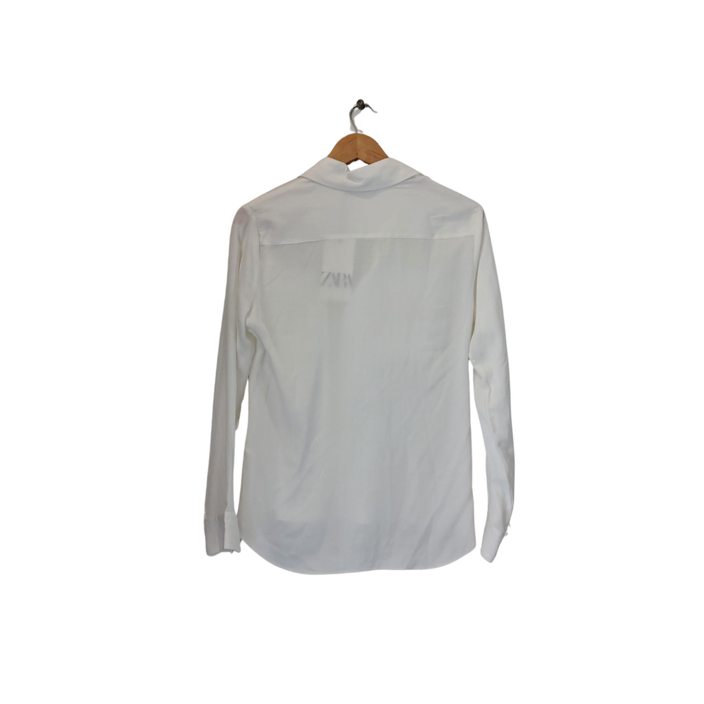 Zara White Button Down Collared Shirt | Brand New |