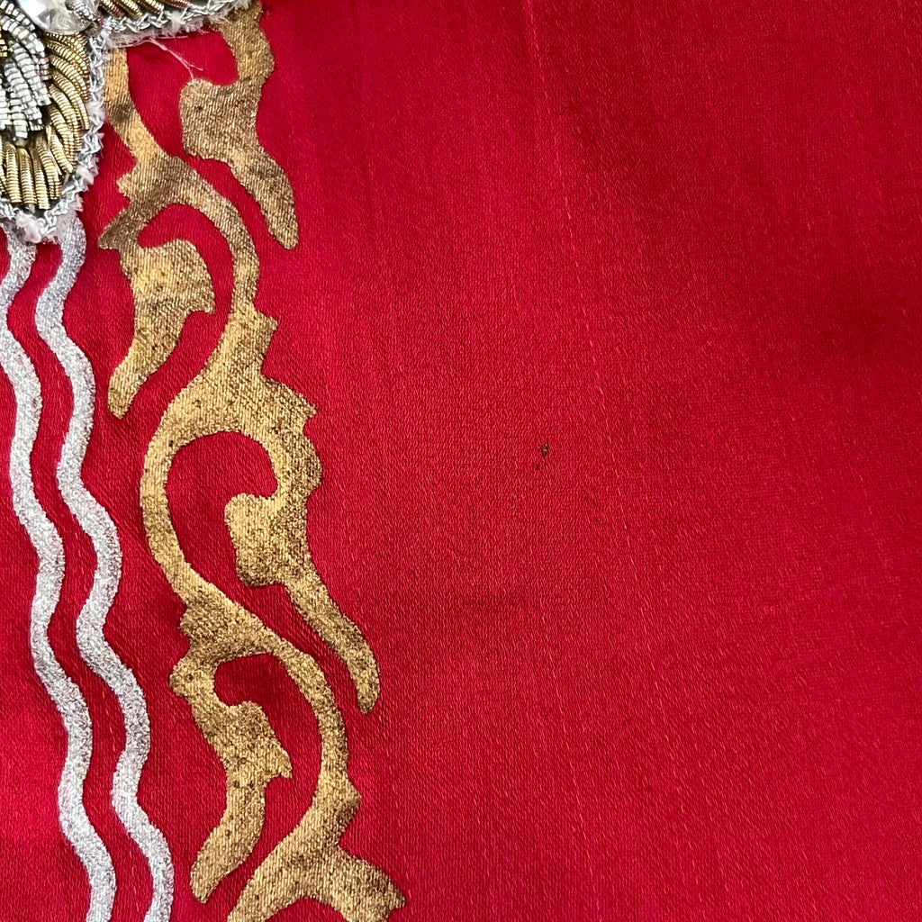 Annus Abrar Red Embroidered And Embellished Long Kurta | Pre Loved |