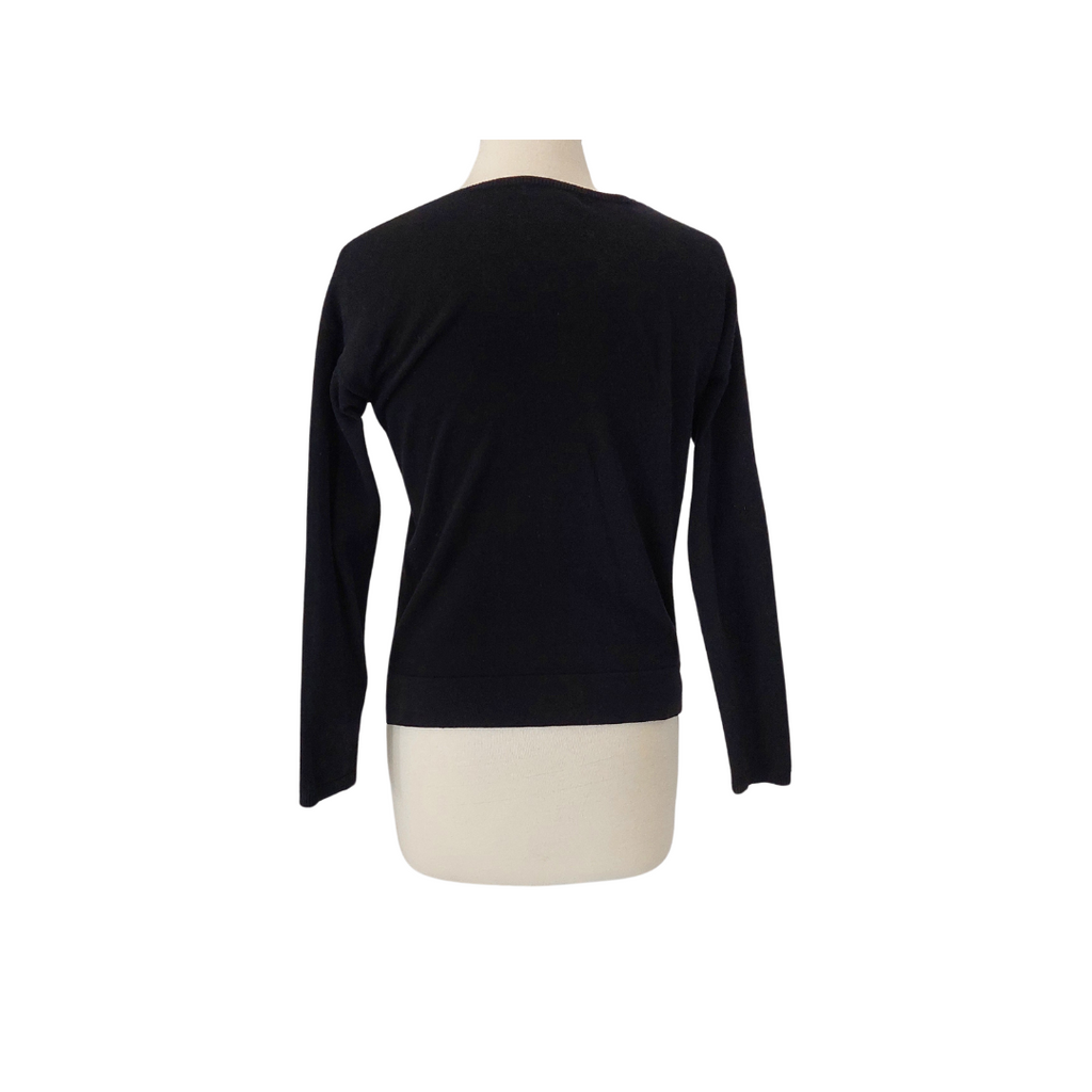 Mango V-neck Black Sweater | Pre Loved |