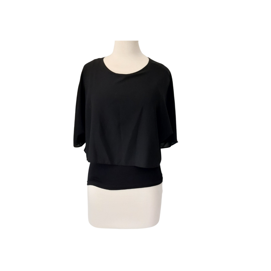 Adolfo Dominguez Black layered Top | Pre Loved |