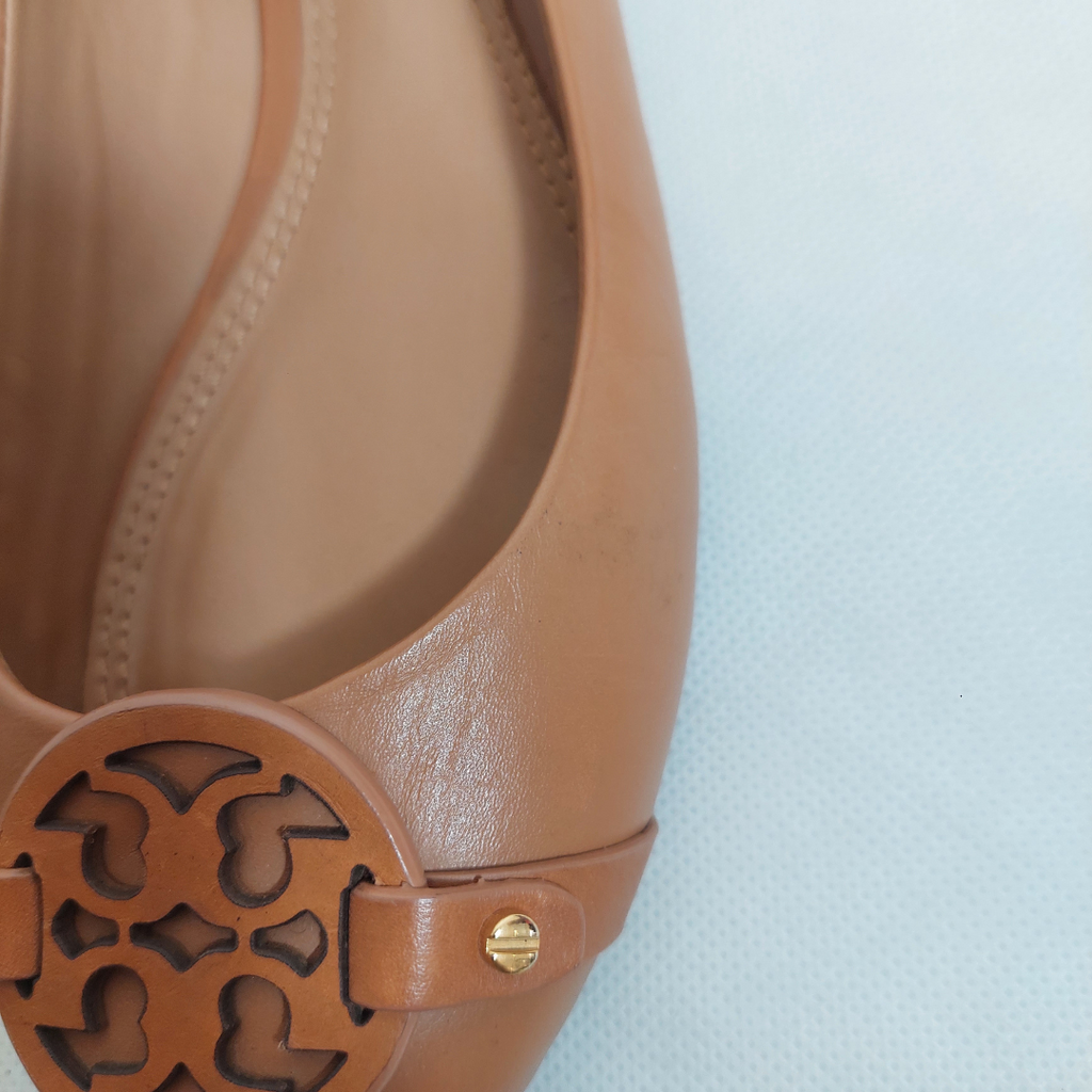 Tory Burch Tan Leather 'Mini Miller' Ballet Flats | Gently used |