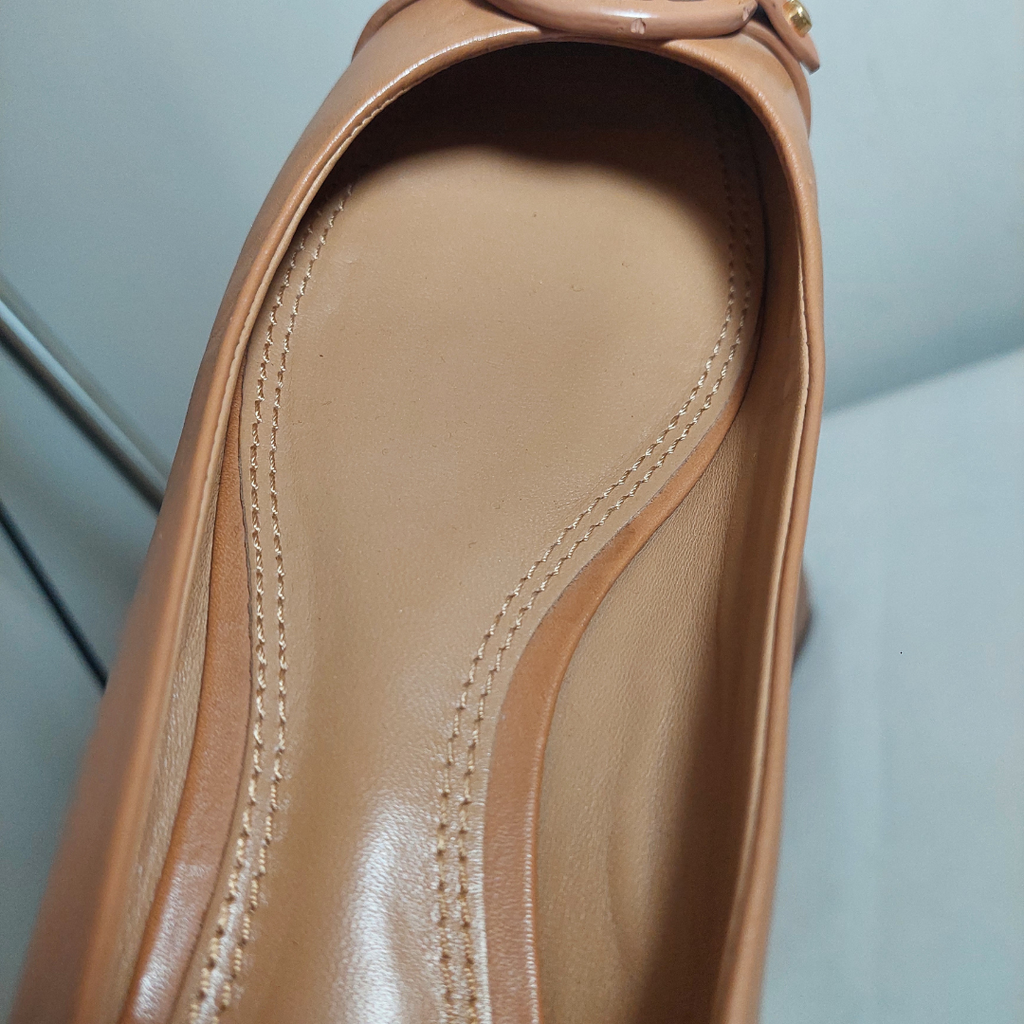 Tory Burch Tan Leather 'Mini Miller' Ballet Flats | Gently used |