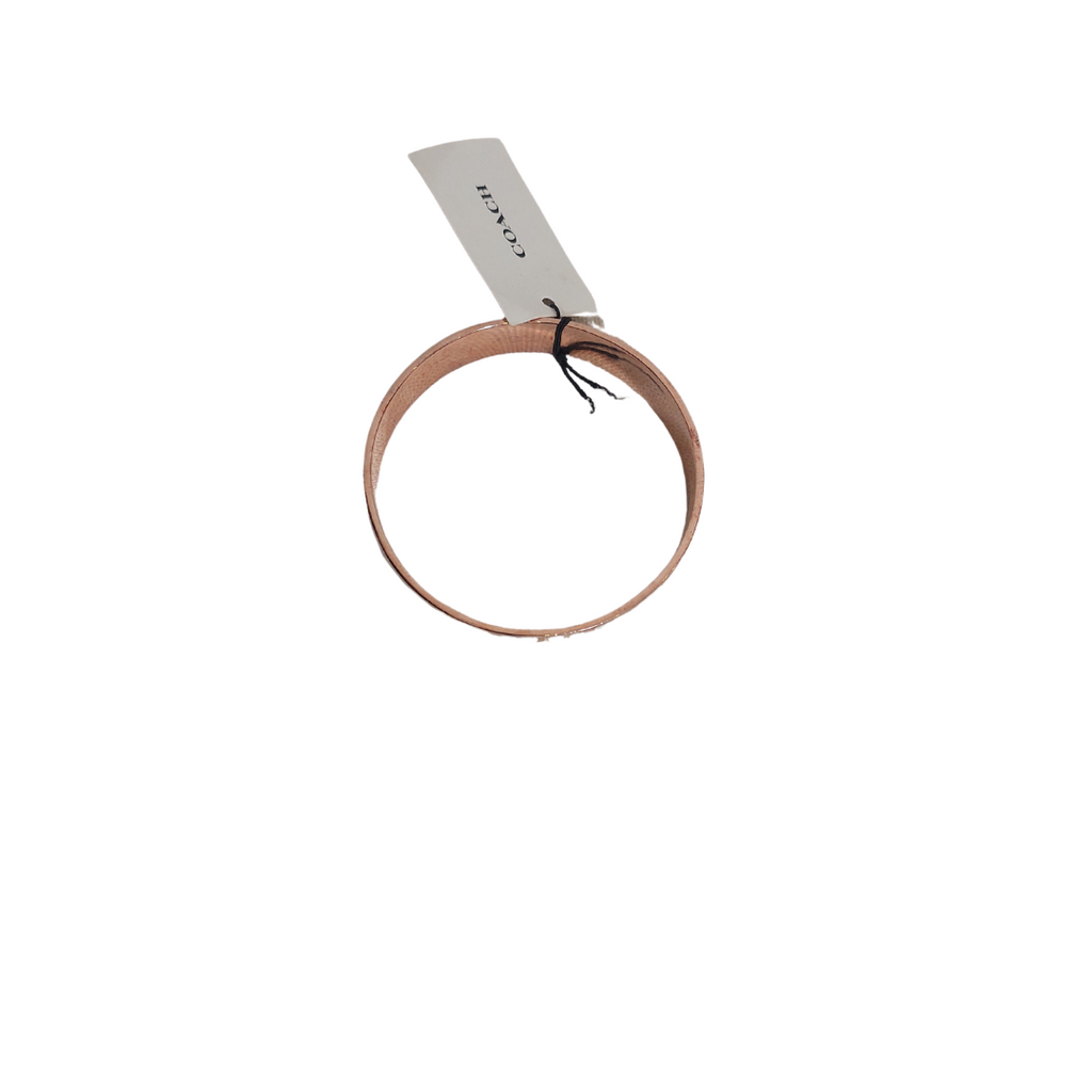 Coach White Rose Gold Logo Enamel Bangle | Gently Used |