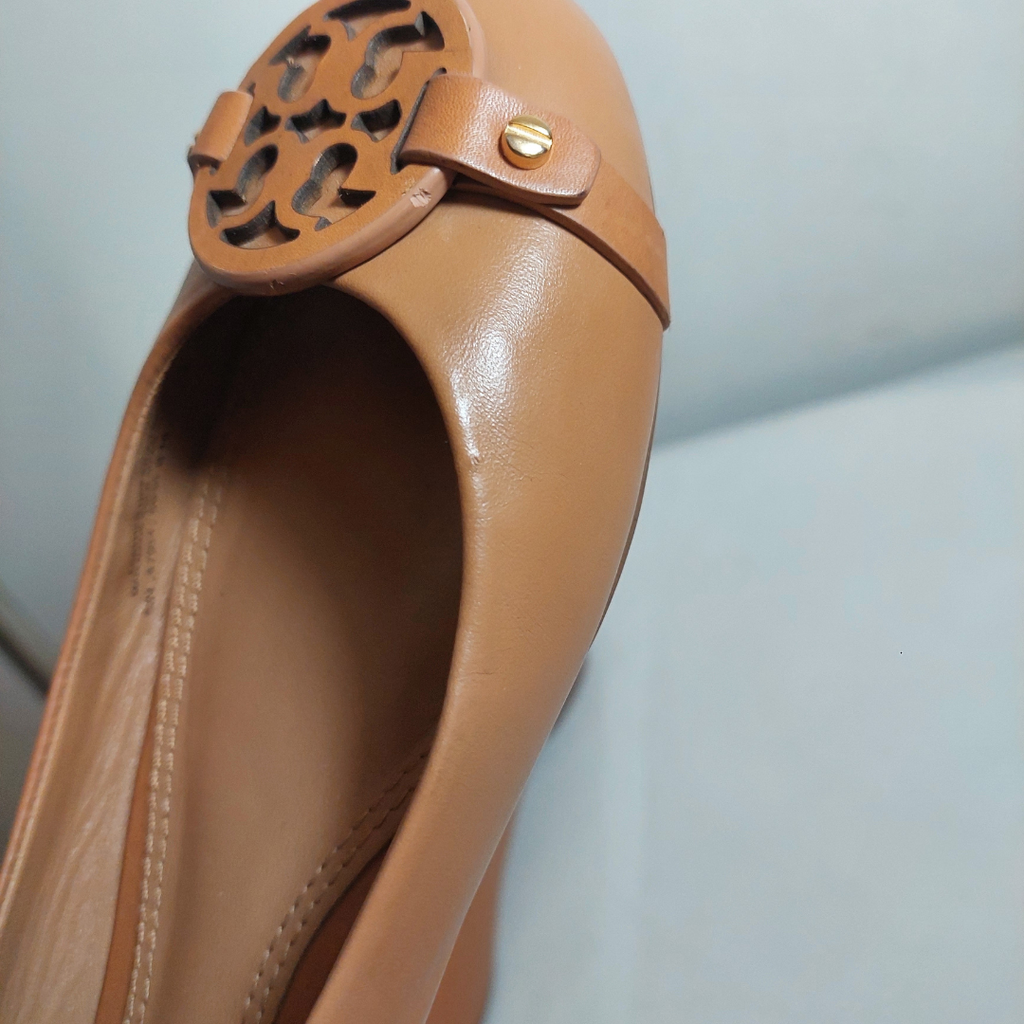 Tory Burch Tan Leather 'Mini Miller' Ballet Flats | Gently used |