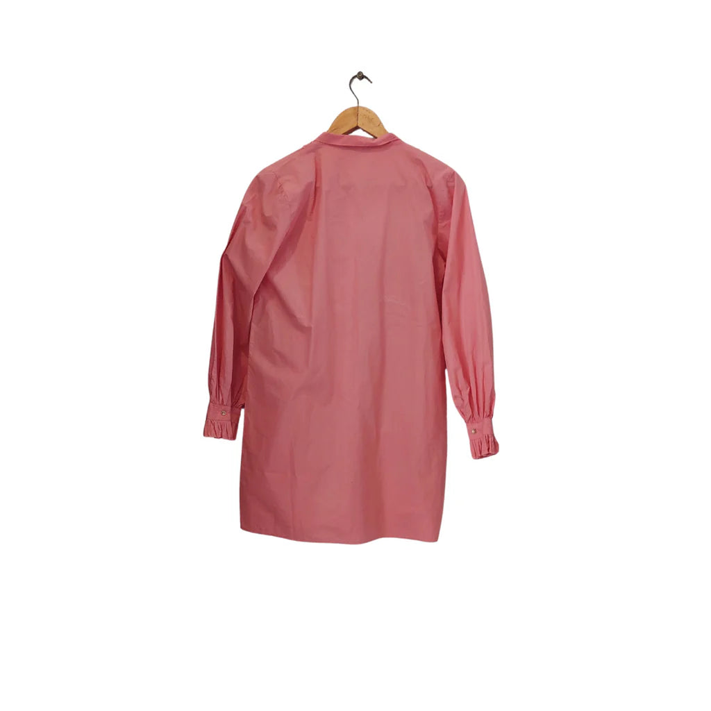 Iconic Pink Ruffled Button Down Shirt | Gently Used |