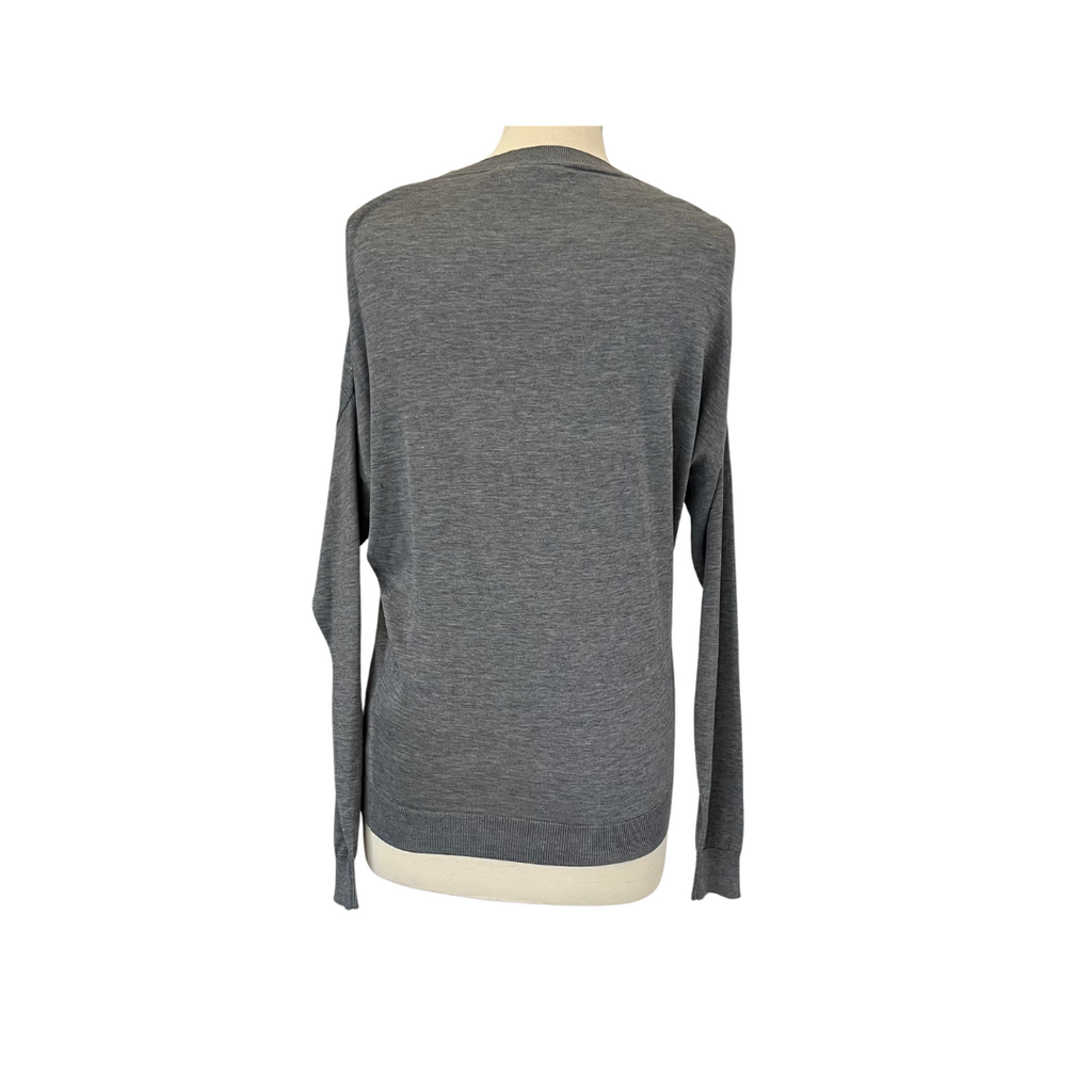 ZARA Grey Crew-neck Thin Knit Top | Gently Used |