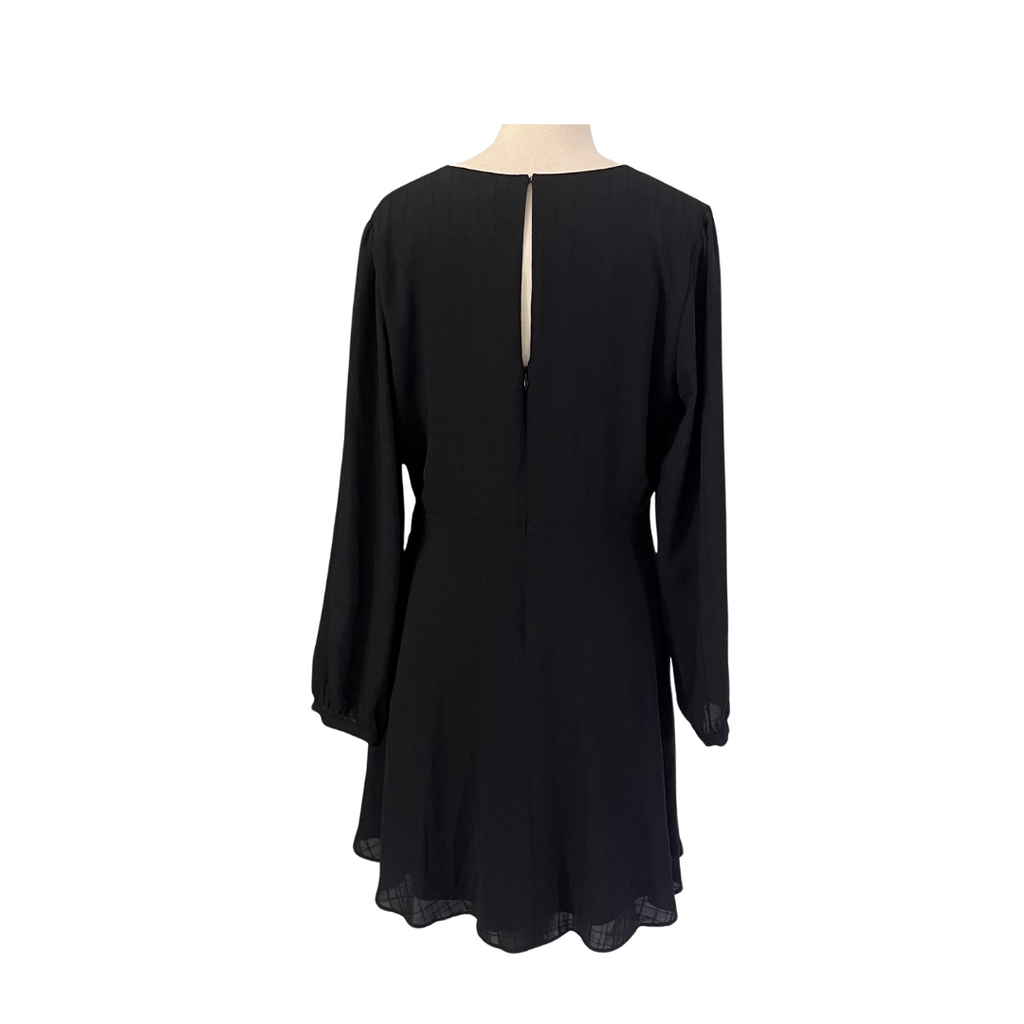 Express Black Front Wrap Short Dress | Gently Used |