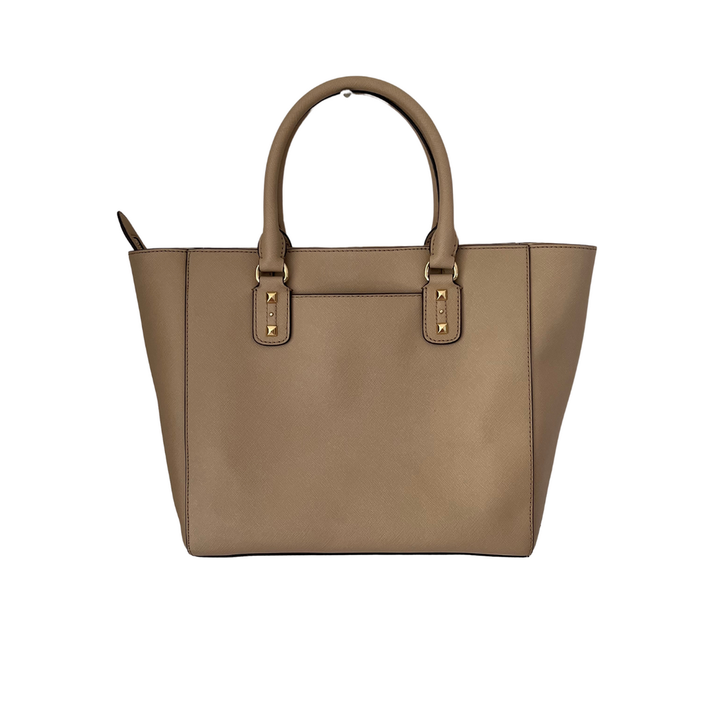 Michael Kors Beige Large Sandrine Studded Tote | Gently Used |