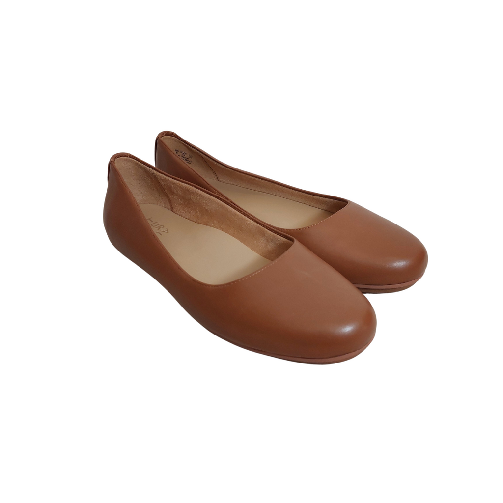 Naturalizer Tan Leather Ballet Flats | Brand New |