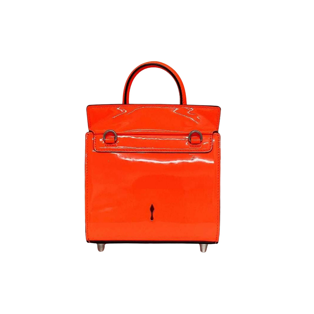 Christian Louboutin 'Paloma' Orange Patent Leather Mini Bag | Gently Used |