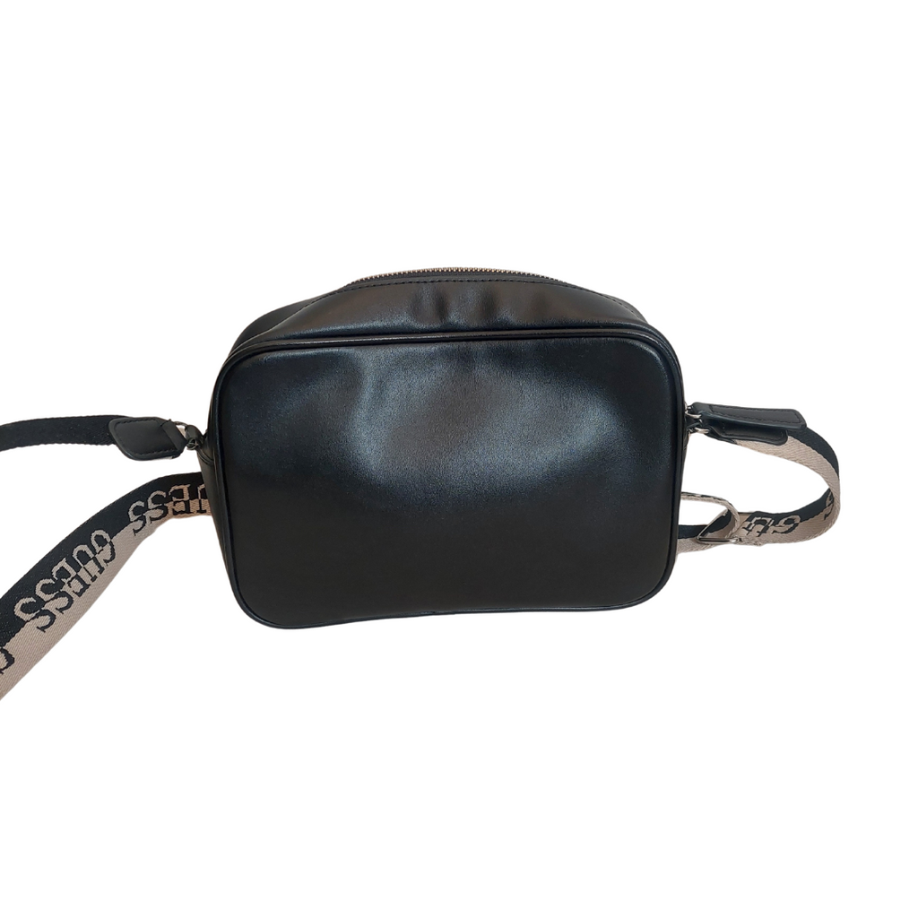 Guess Black Logo Embossed Crossbody Bag | Gently Used |