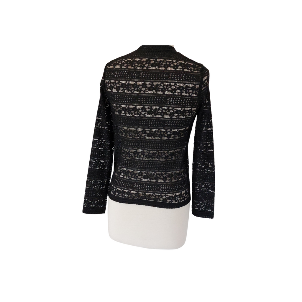 Mango Black Lace Top | Gently Used |