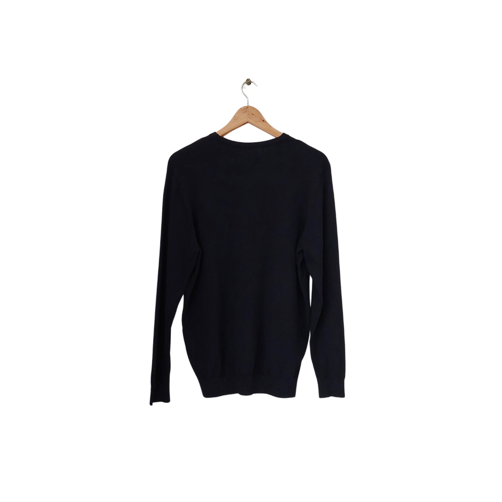 ZARA Men's Navy Crew-neck Sweater | Brand New |