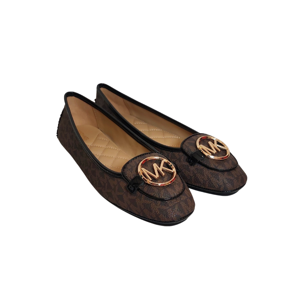 Michael Kors Brown Lillie Monogram Moccasin Loafers | Brand New |