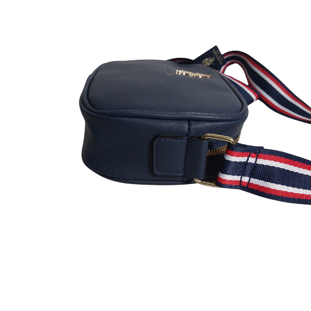 U.S Polo Association Navy Leatherette Crossbody Bag | Brand New |