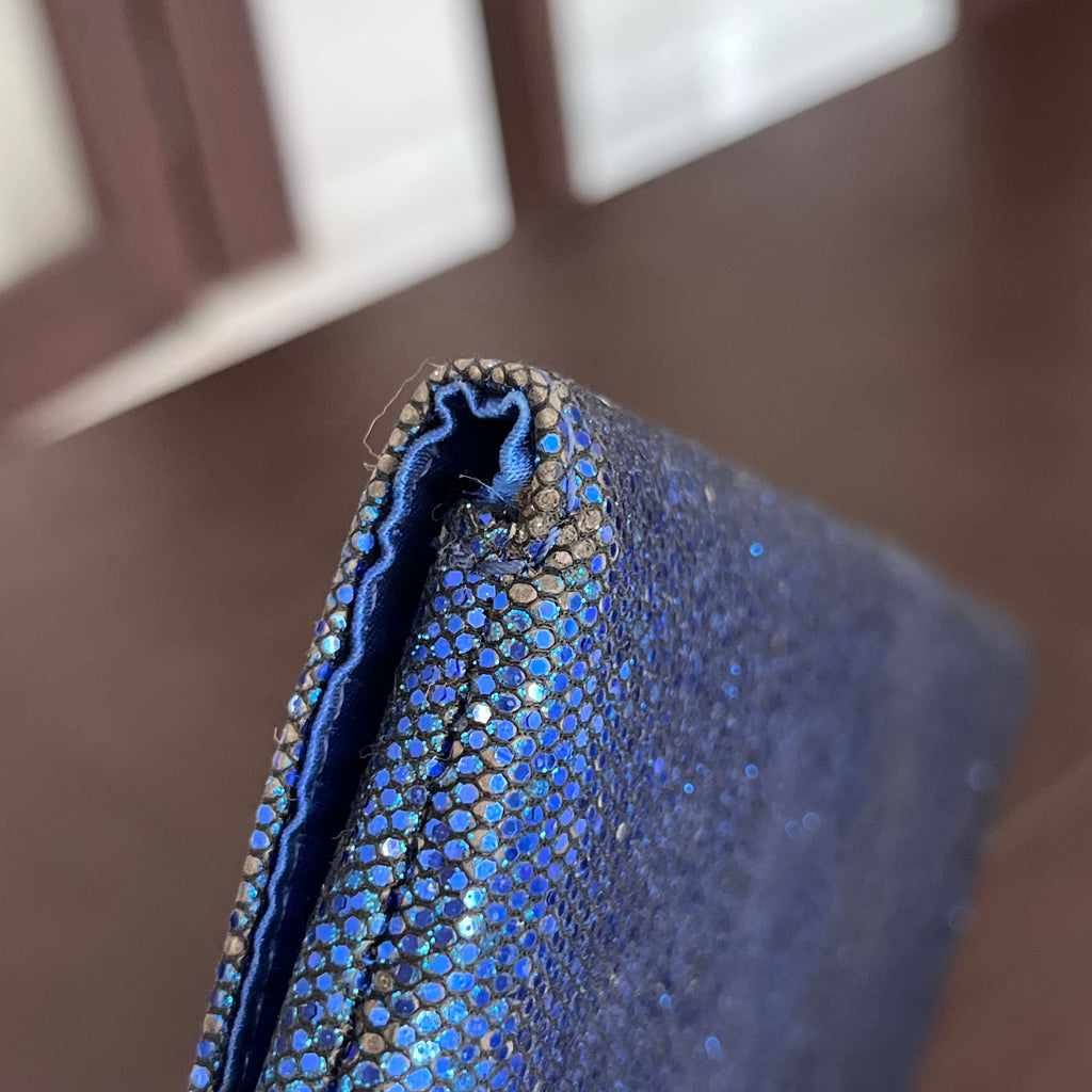 Armani Exchange Blue Glitter Clutch