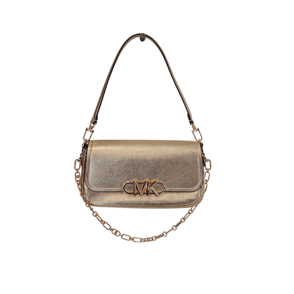 Michael Kors Pale Gold Leather 'Parker' Shoulder Bag | Like New |