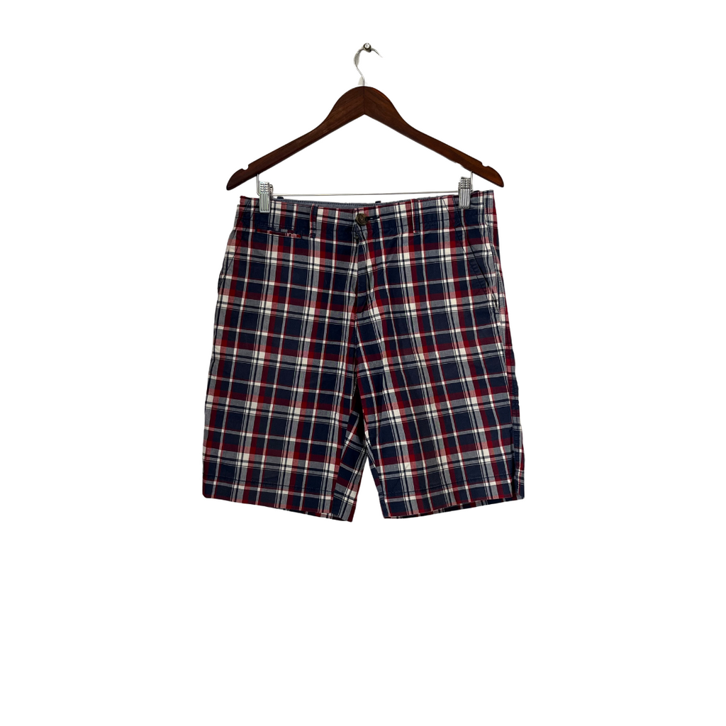 Tommy Hilfiger Men's Red & Blue Checked Shorts | Gently Used |