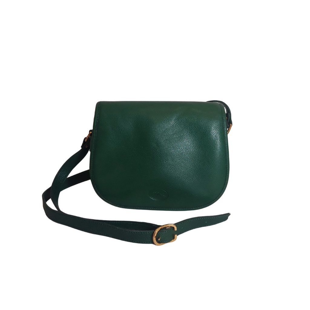 Longchamp Green Leather Saddle Crossbody Bag | Pre loved | | Secret Stash