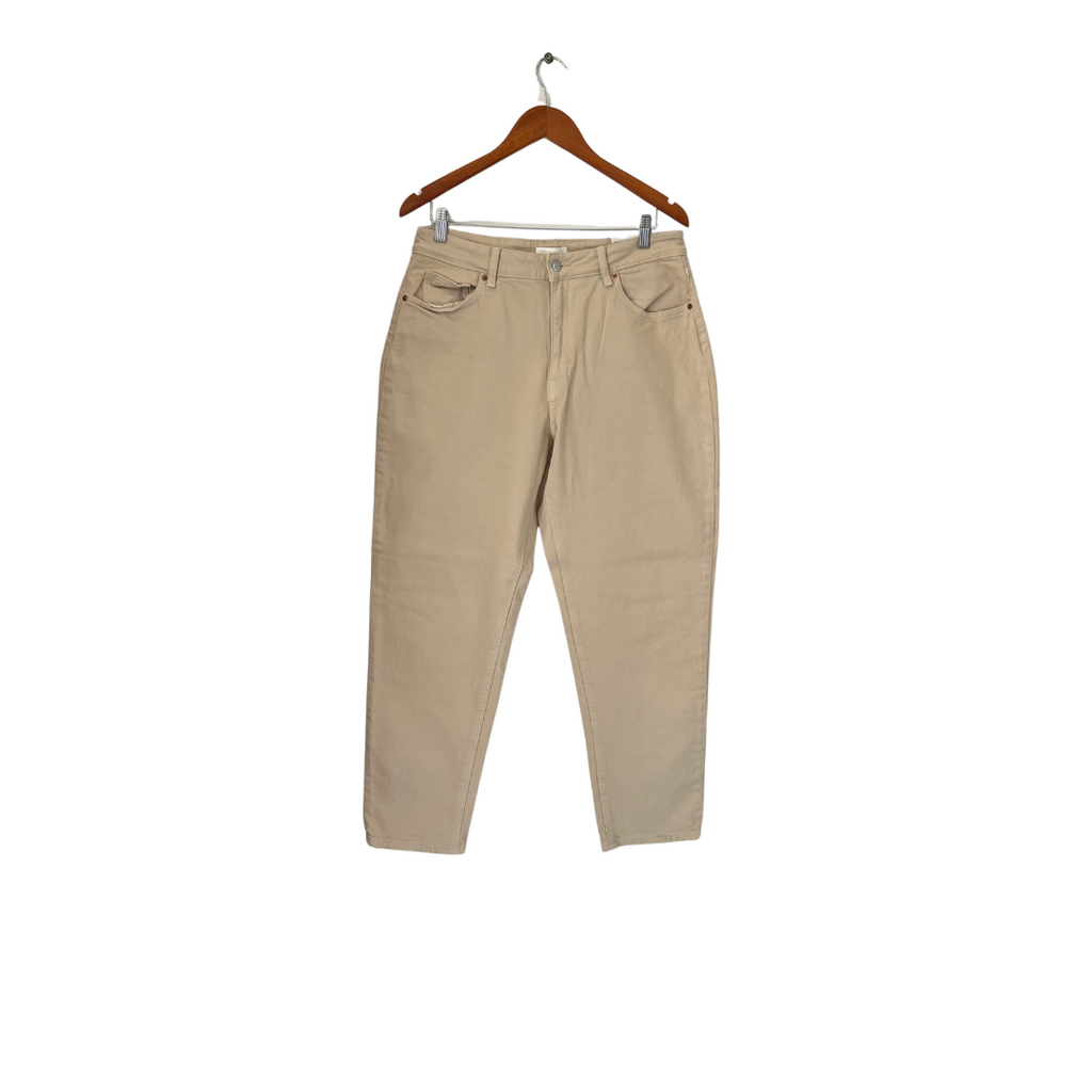 H&M Beige High-waisted Mom Jeans | Brand New |