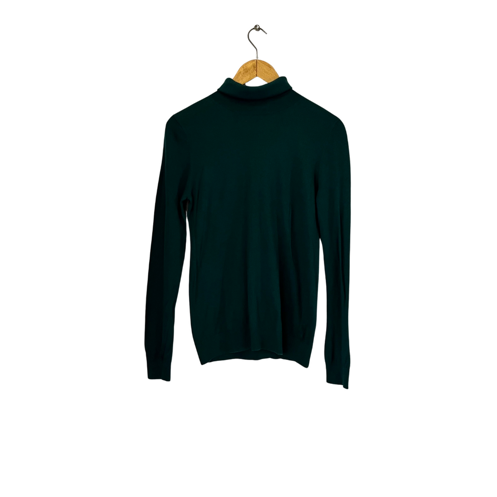 Mango Emerald Green Turtle-neck Sweater  | Like New |