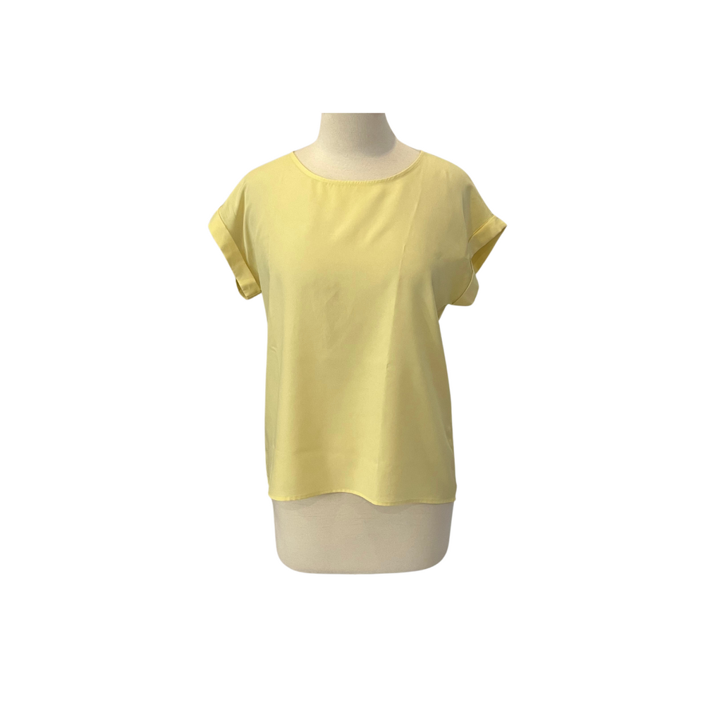 Forever 21 Lemon Yellow Cap-sleeves Top | Pre Loved |