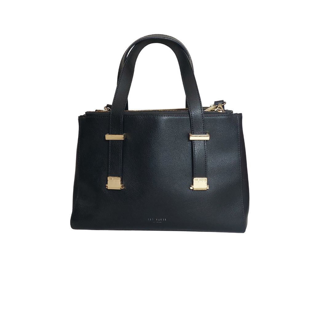 Ted Baker Black Bosine Leather Satchel | Pre Loved |