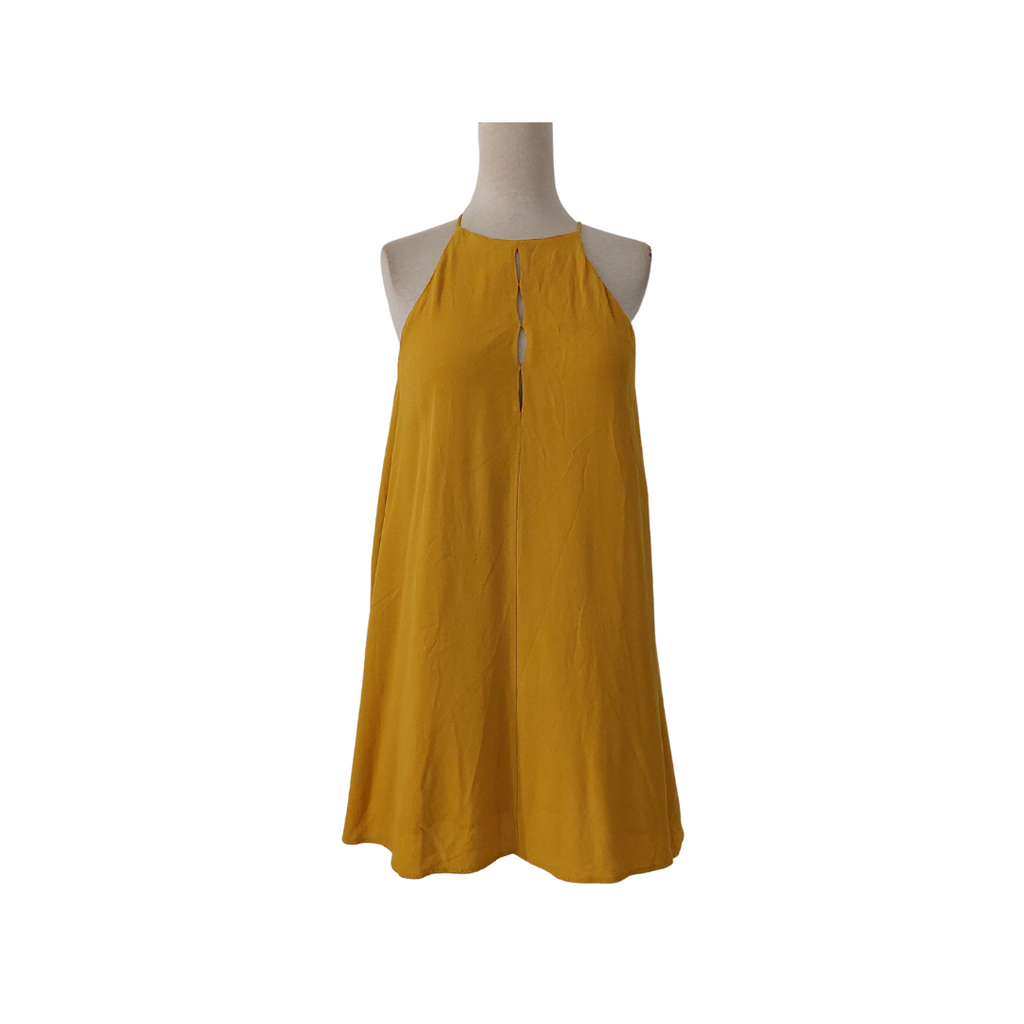 ZARA Mustard Halter-neck Long Top | Like New | | Secret Stash