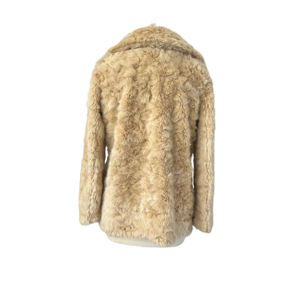 ZARA Beige Faux Fur Jacket | Gently Used |