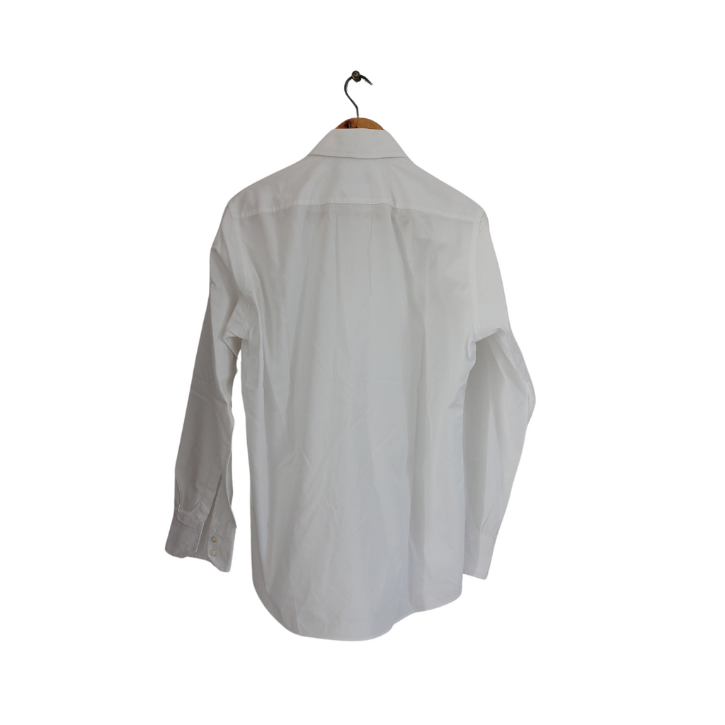 Hugo Boss Men's White Regular Fit Collared Shirt | Pre Loved |