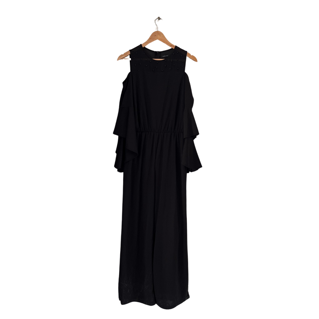 Mantra Black Cold Shoulder Jumpsuit | Pre Loved |