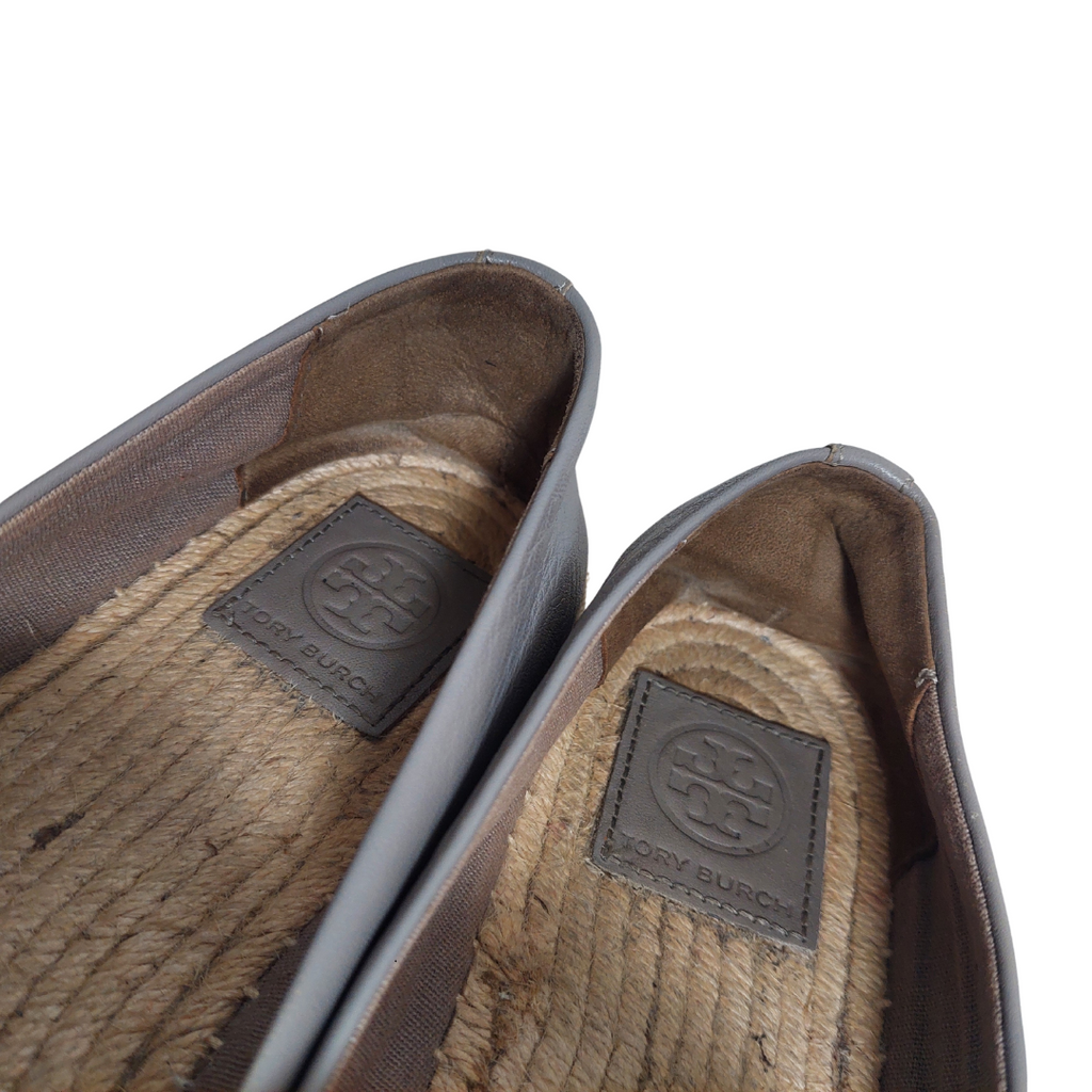 Tory Burch Grey Two-toned Espadrille Shoes | Gently Used |