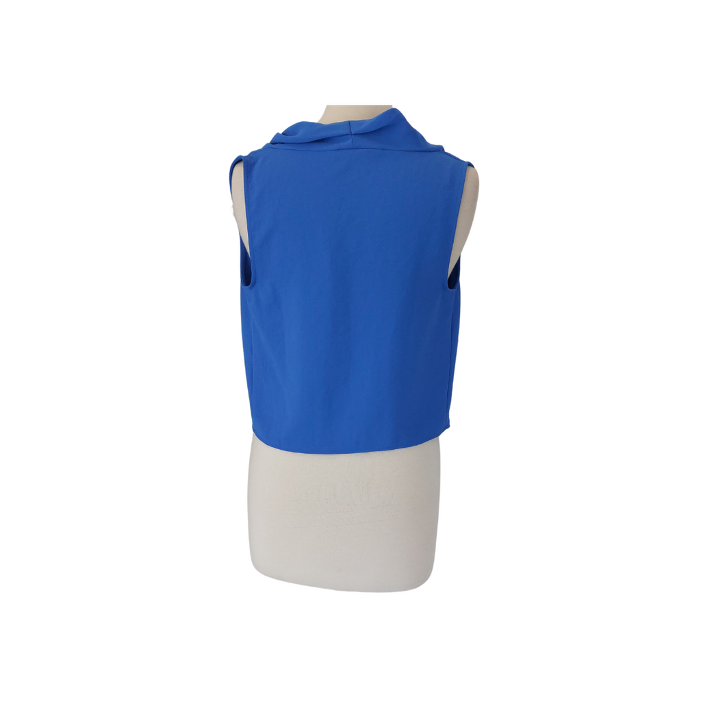 Zara Blue Cowl Neck Sleeveless Top | Like New |