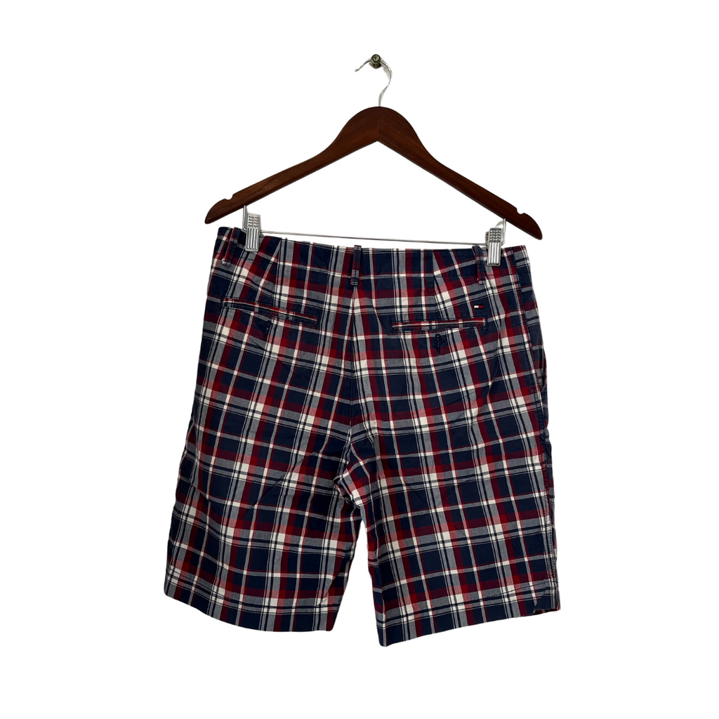 Tommy Hilfiger Men's Red & Blue Checked Shorts | Gently Used |