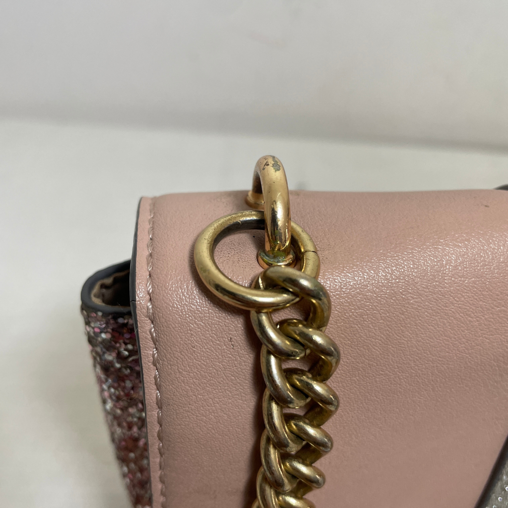 ALDO Pink Glitter and Pearls Crossbody Bag | Pre Loved |