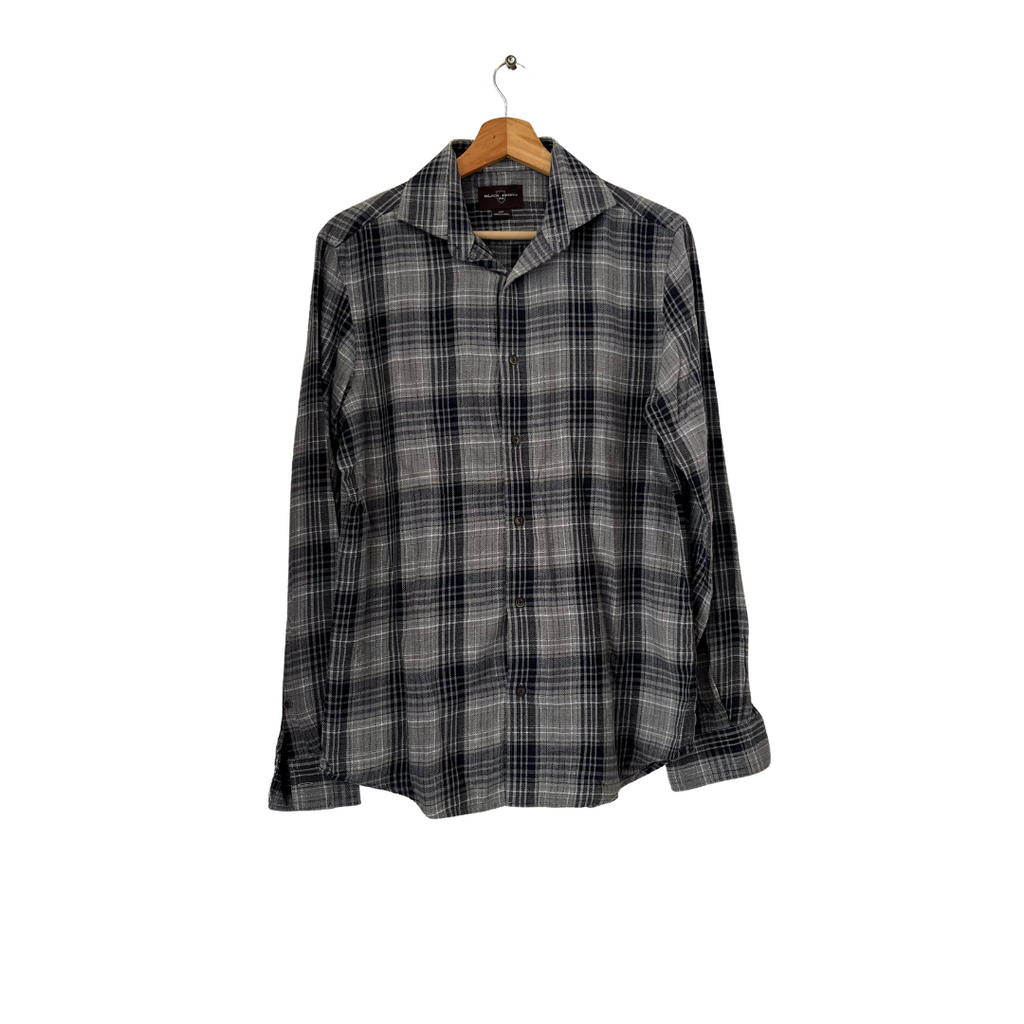 Black Brown Grey Checked Flannel Shirt | Gently Used |