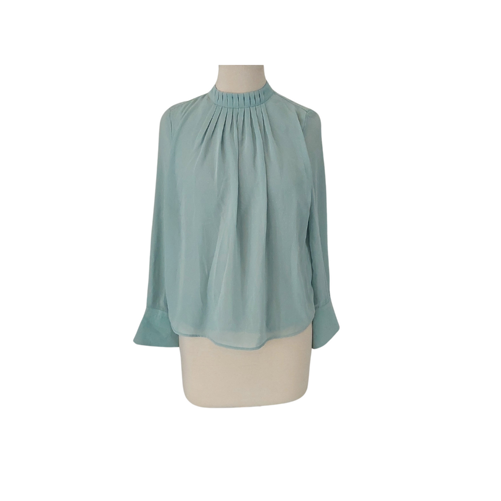 H&M Sea Green Pleated Top | Brand New |