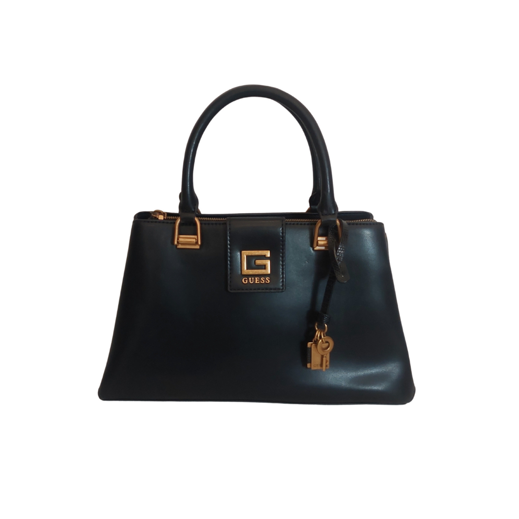 Guess Black Alva Girlfriend Satchel Bag | Pre Loved |