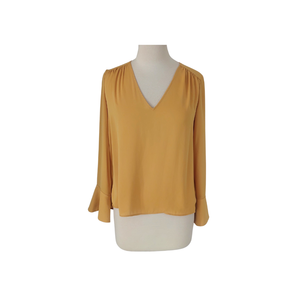 Mango Mustard Bell-sleeves Top | Pre Loved |