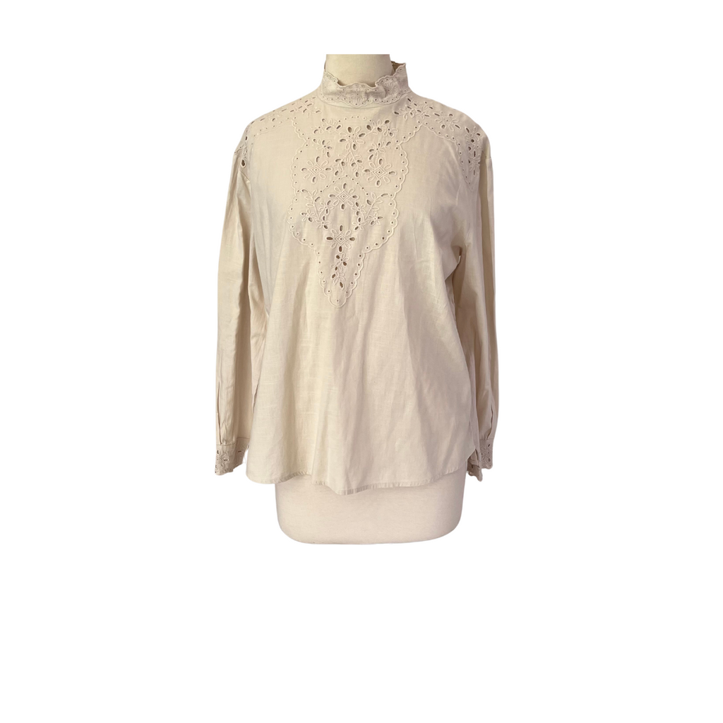 Mango Beige Cut-Work Top | Gently Used |