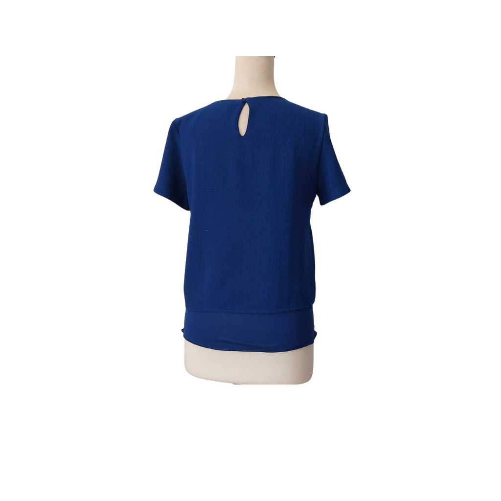 Mango Cobalt Blue Layered Top | Gently Used |