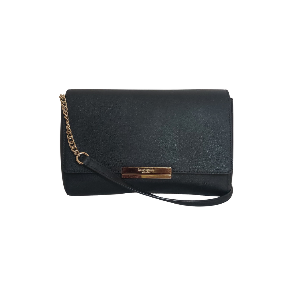 Kate Spade Black Leather Convertible Shoulder Bag | Pre Loved |