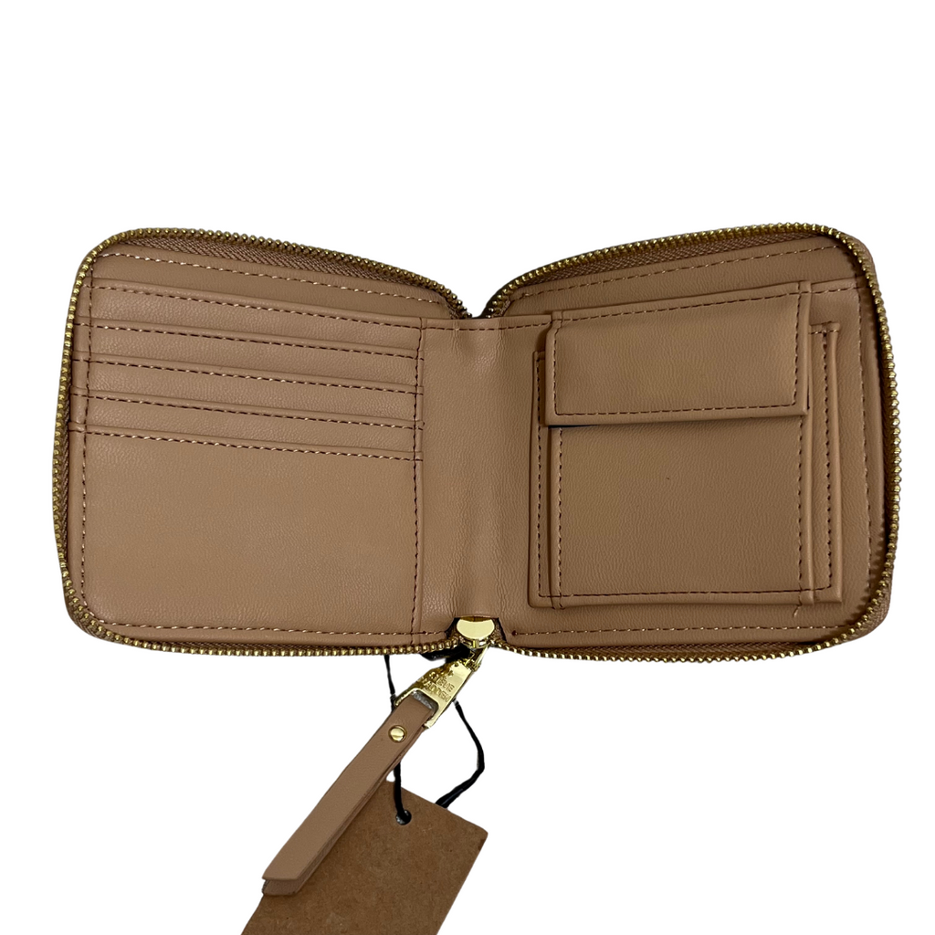 Steve Madden BDANTE Camel Zip Around Wallet | Brand New |