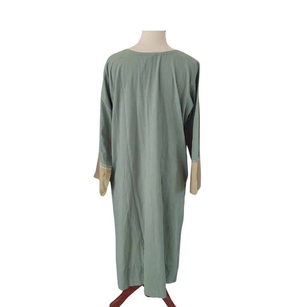 Mahrukh Green Cotton Kurta | Gently Used |