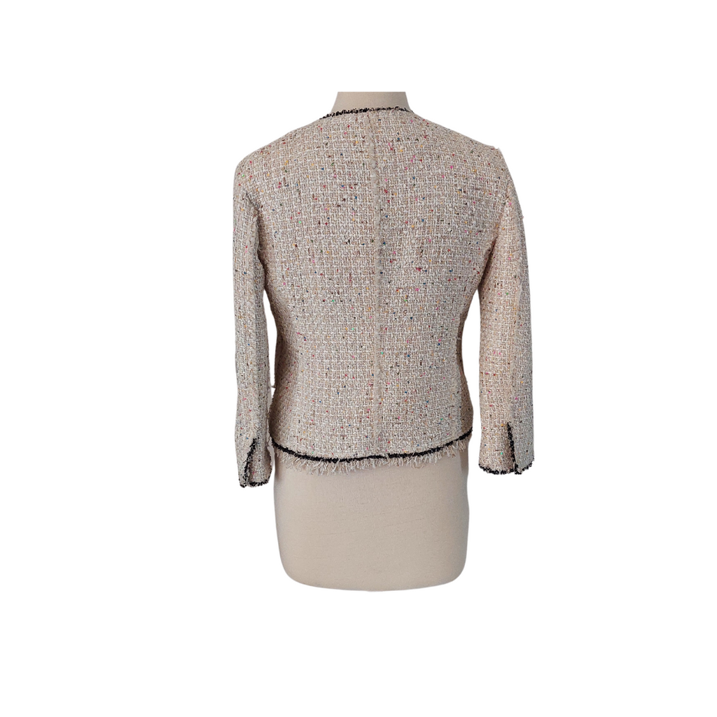 Zara Off White Tweed Open Blazer | Gently Used |