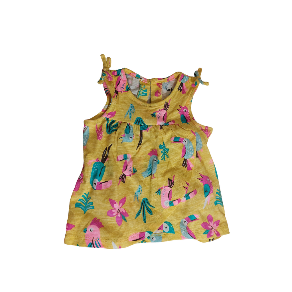 Carter's Yellow Bird Print Dress (3 months) | Brand New |